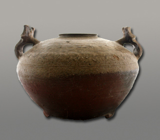 漢代 灰褐陶器