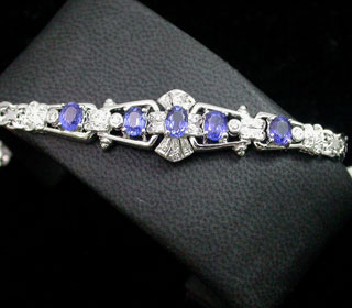 藍寶石鑽石手鍊